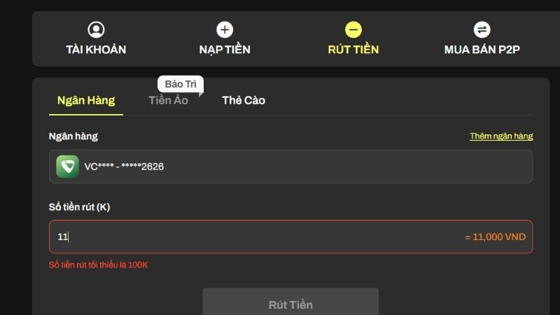 Điều kiện đáp ứng khi hội viên rút tiền LU88